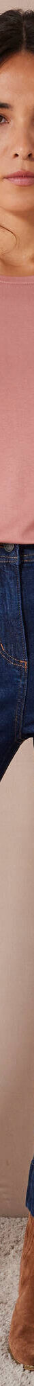 Effen T-shirt met ronde hals, in stretchstof (blushroze) Effen T-shirt met ronde hals, in stretchstof (blushroze)